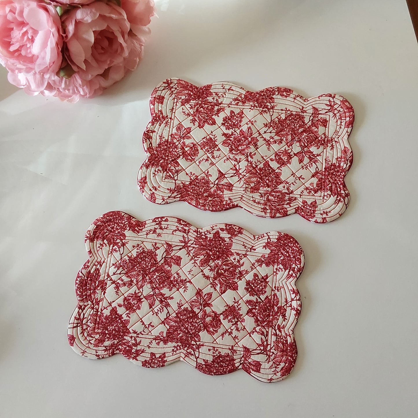 Coffee mug rugs, set of two