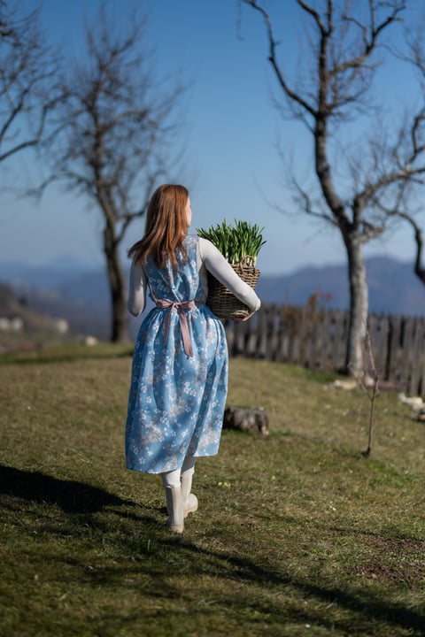 Wrap around Apron Dress
