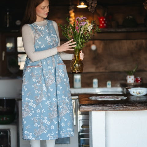 Handmade Wrap Around Apron Dress | Apron Dress Katarina | Katrushka L-XL Handmade Wrap Around Apron Dress | Apron Dress Katarina | Katrushka L-XL
