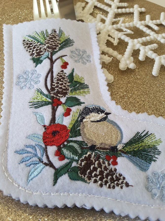 Christmas Stocking Cutlery Holder
