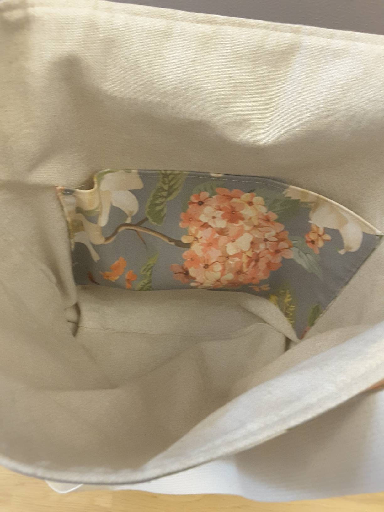 Large Floral Print Shopping Bag