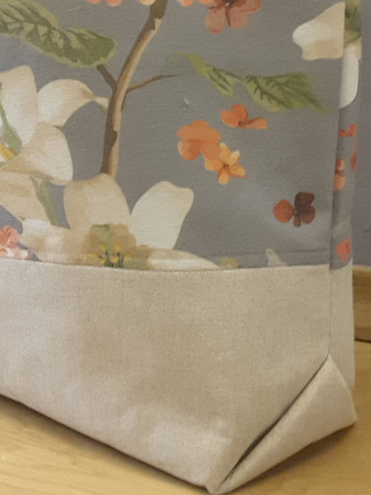 Large Floral Print Shopping Bag