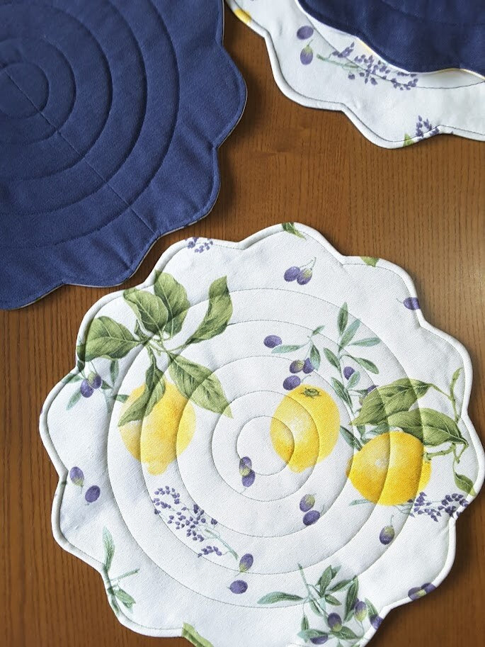 Lemon Print Placemats