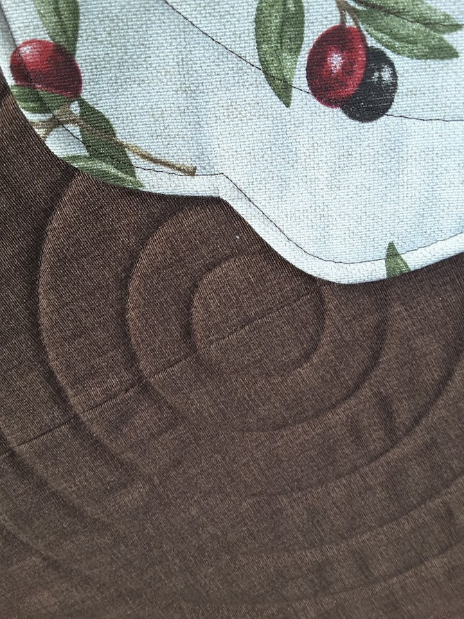 Quilted Placemats in Olive Print