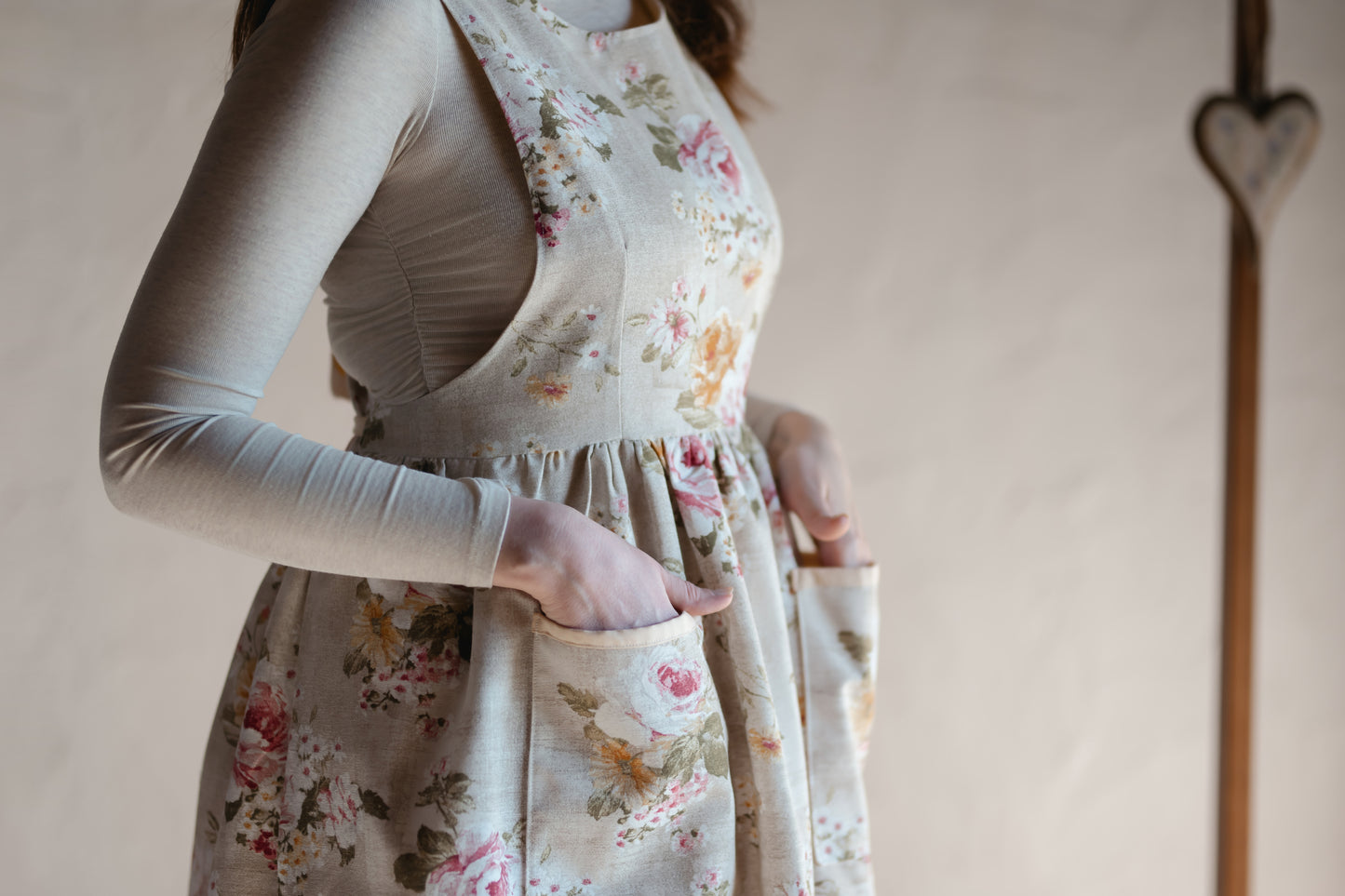 Wrap around apron dress