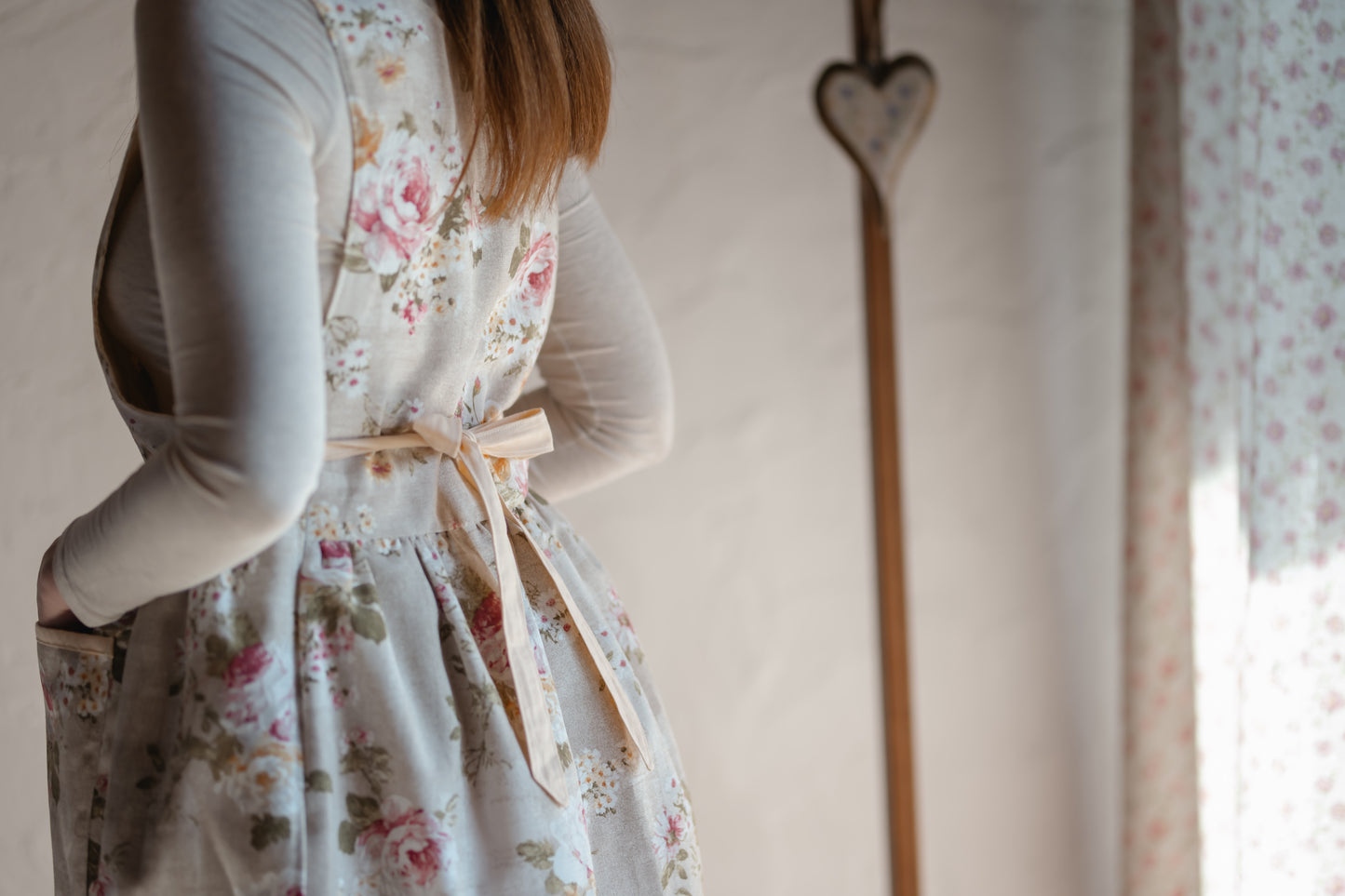 Wrap around apron dress