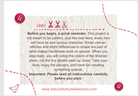 PDF Hen Pattern and Tutorial