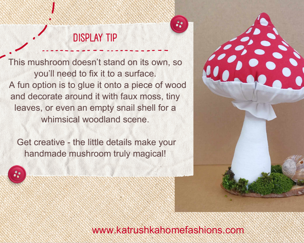 Mushroom PDF Pattern and Tutorial