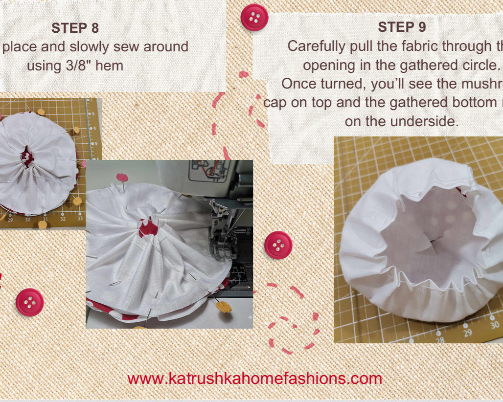 Mushroom PDF Pattern and Tutorial