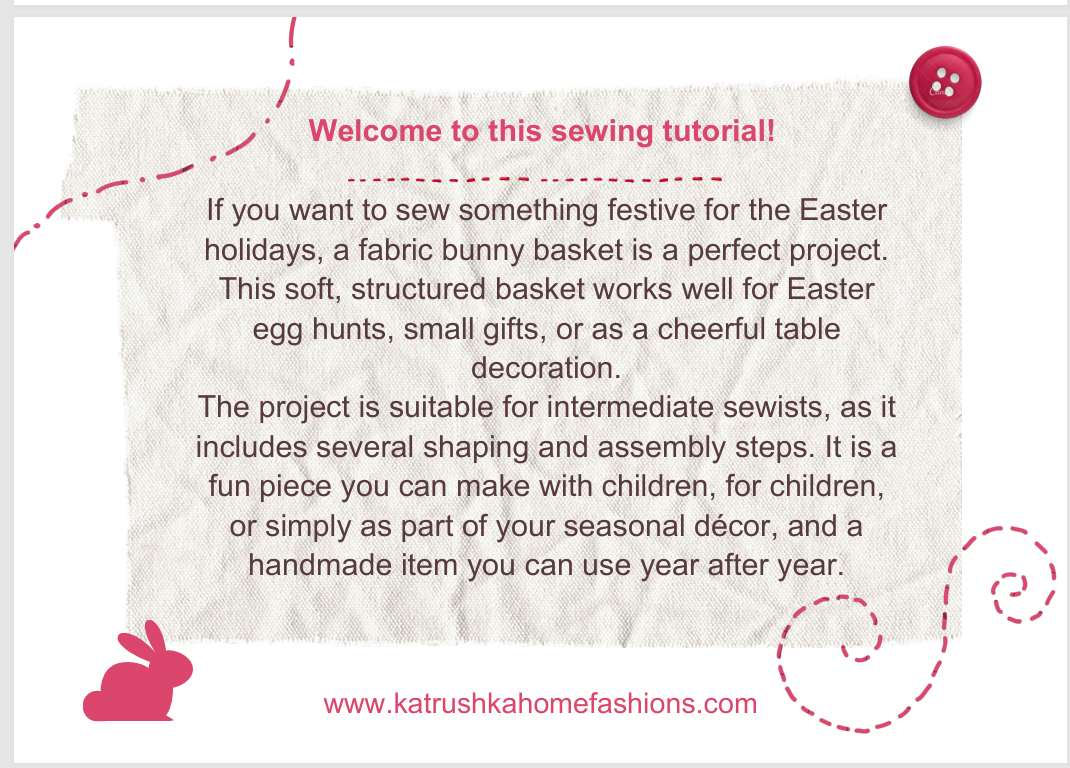 PDF Bunny Basket Pattern and Tutorial