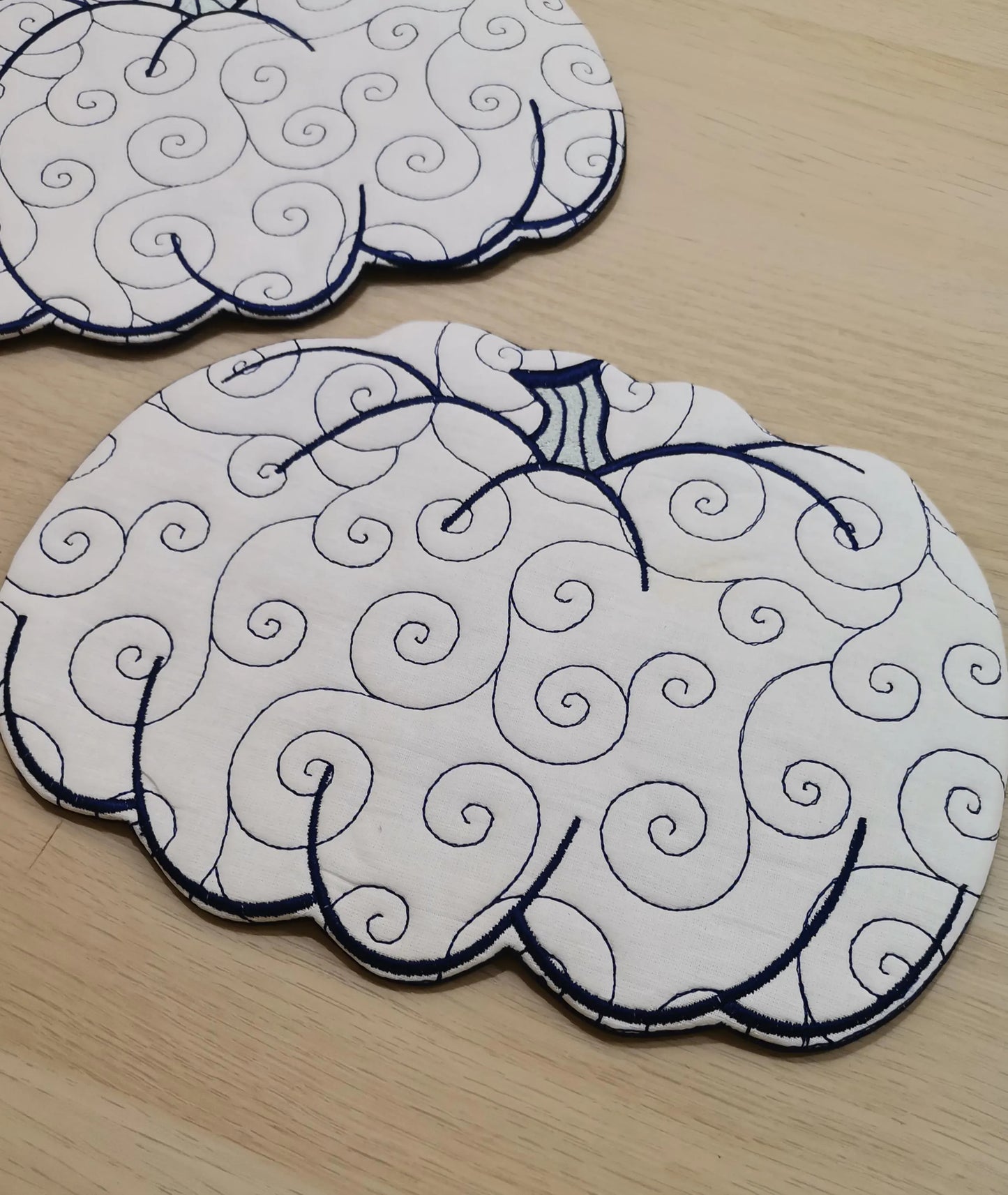 Pumpkin Mug rugs, set of two