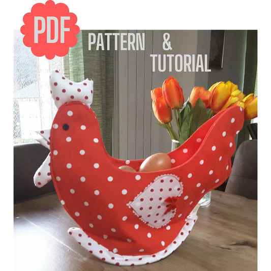 Hen Basket PDF Sewing Pattern and Tutorial