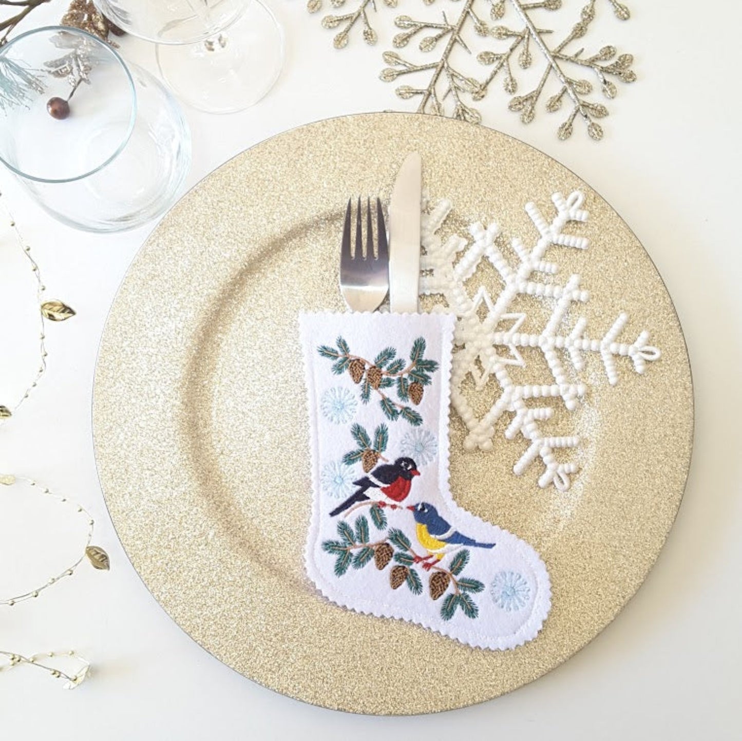 Christmas Stocking Cutlery Holder